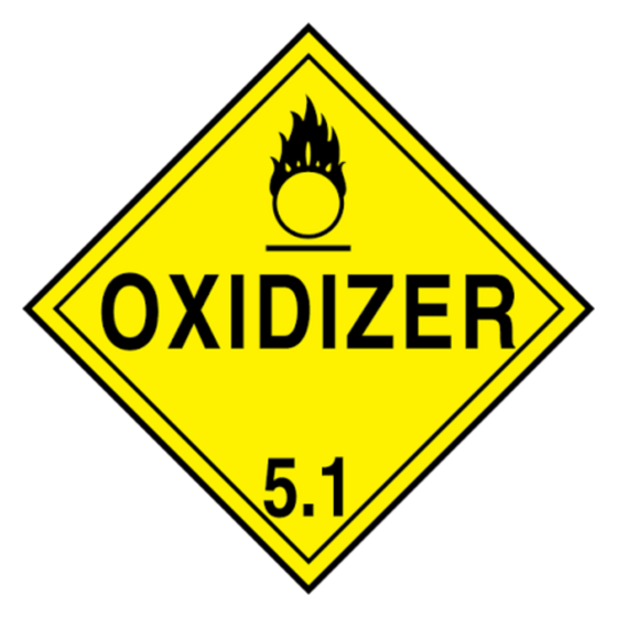 Class 5 — Oxidizers placard