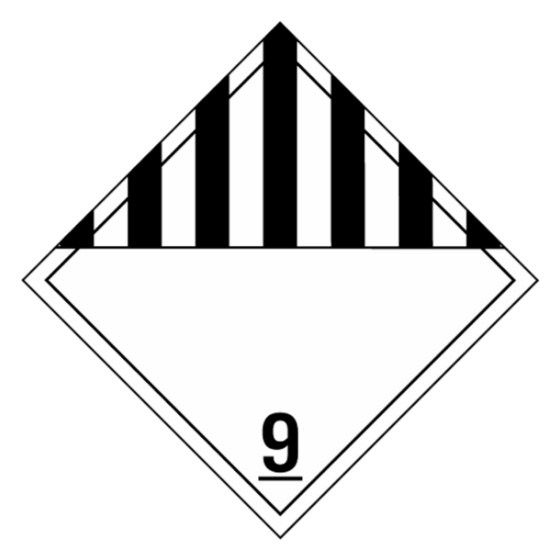 Class 9 — Miscellaneous Hazardous Materials placard